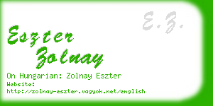 eszter zolnay business card